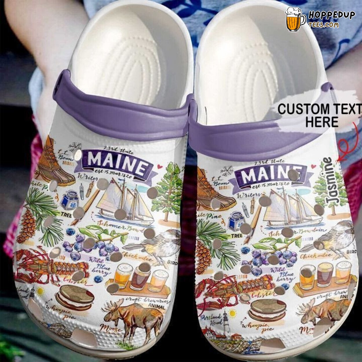 Maine Proud Personalized Classic Comfortable Unique Design Clogs