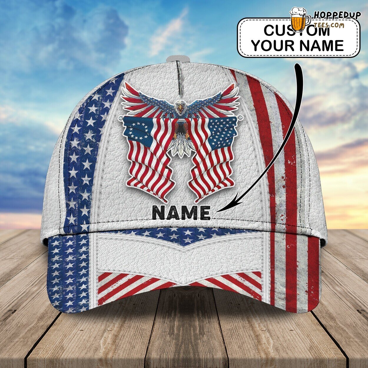 Majestic American Eagle 3D Classic Cap Personalized Name Unique Look