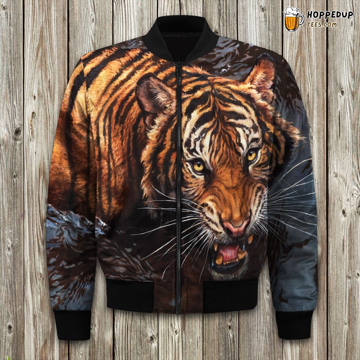 Majestic Bengal Tiger Winter Bomber Jacket Tailored Unique Elegance Craft
