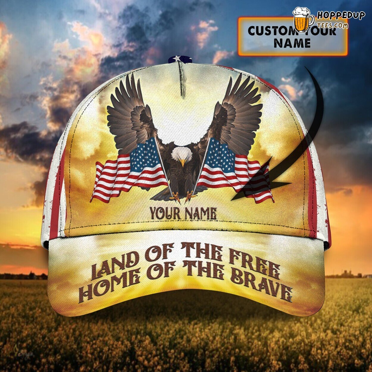 Majestic Eagle 3D Classic Cap Personalized Name Unique Design Style