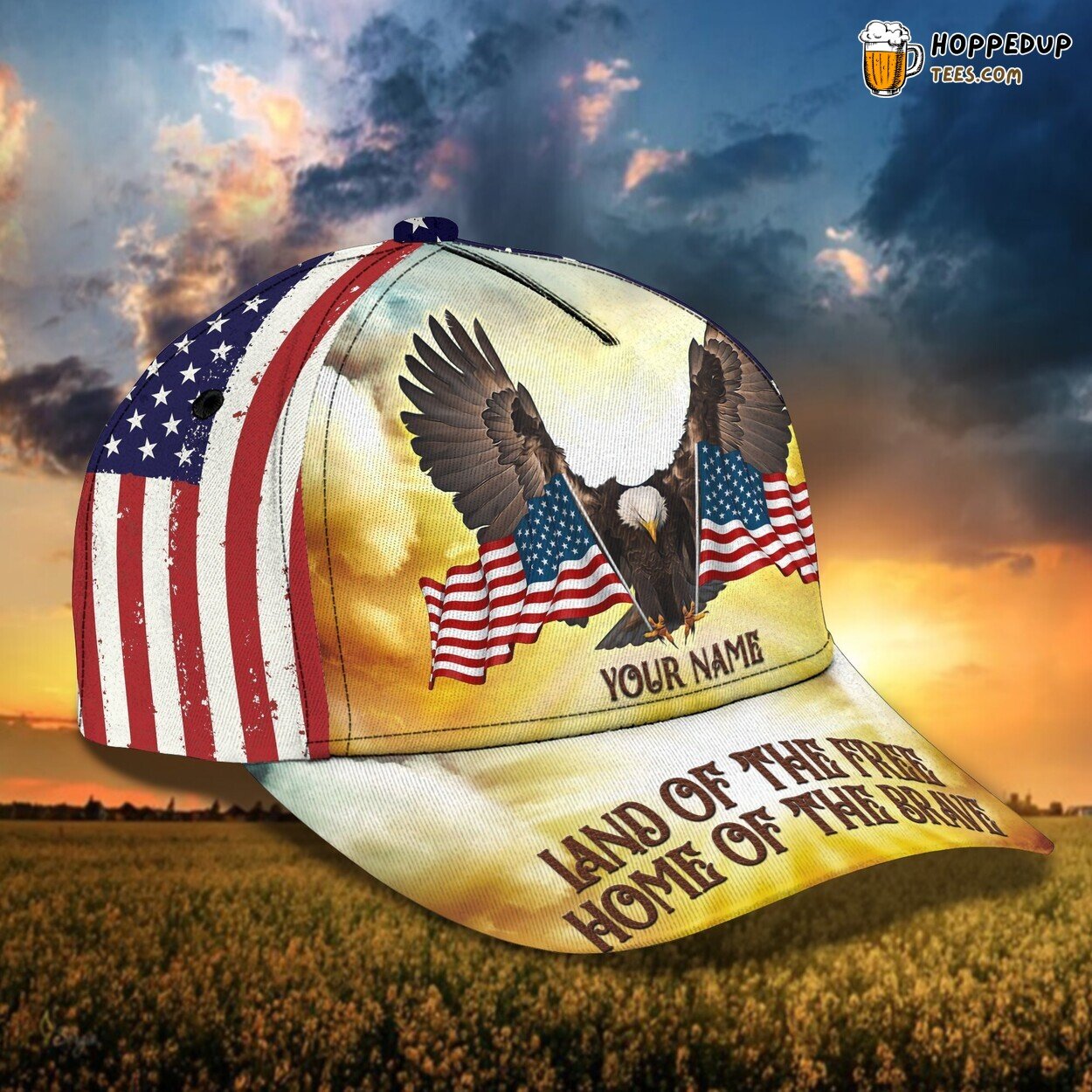 Majestic Eagle 3D Classic Cap Personalized Name Unique Design Style