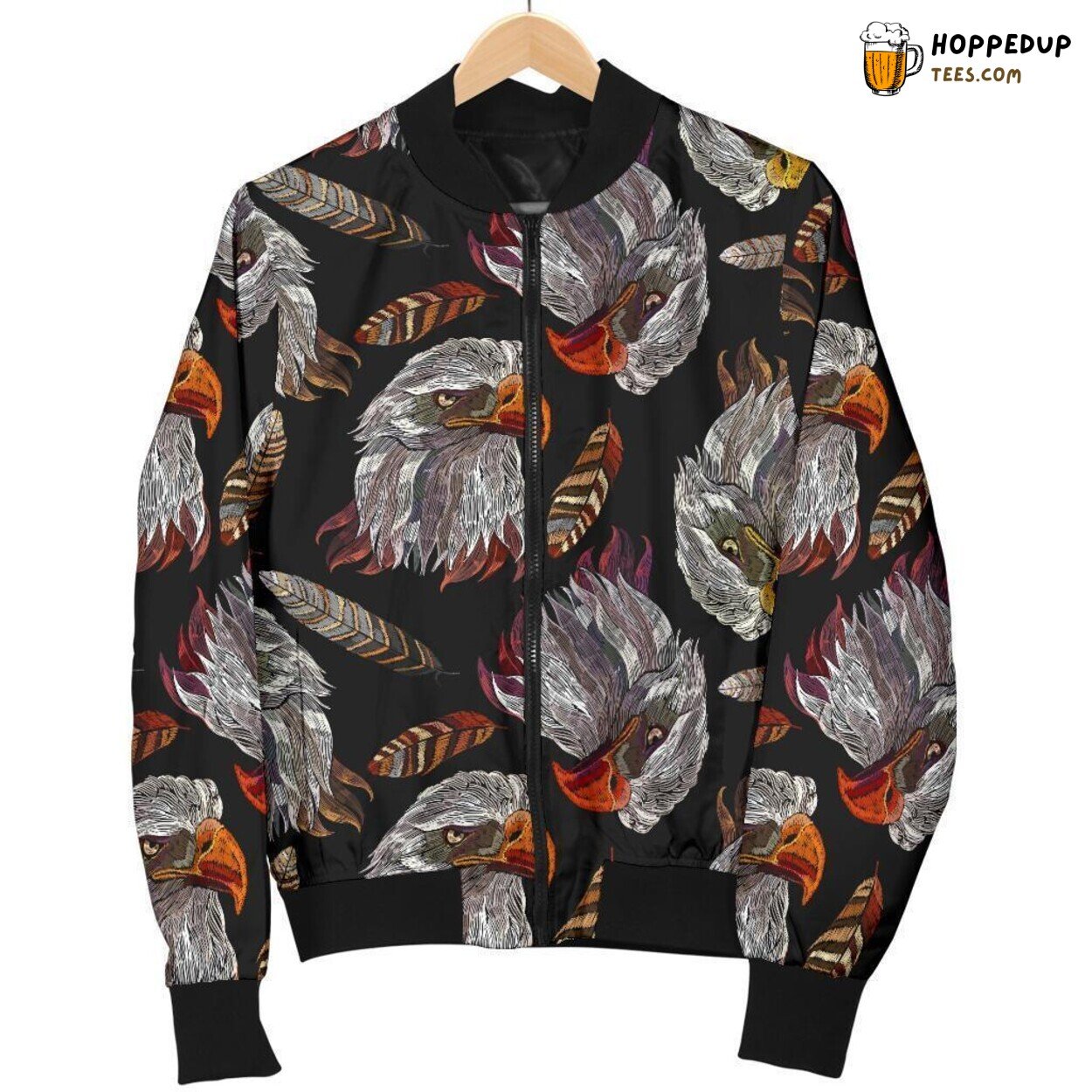 Majestic Eagle Display Men’s Bomber Jacket Unique Essence Pattern Design