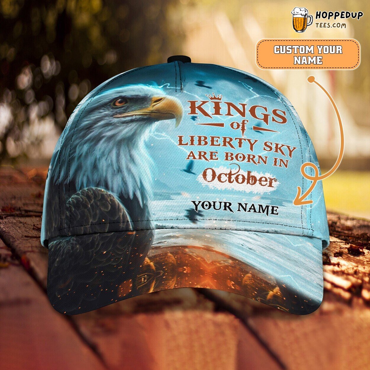 Majestic Eagle October Edition 3D Classic Cap Personalized Name Unique Look