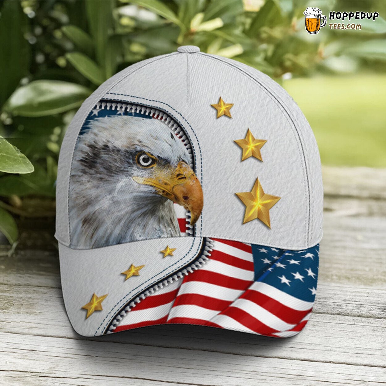 Majestic Eagle Representing US Flag Unique Baseball Cap Look Majestic Eagle Representing US Flag Unique Baseball Cap Look