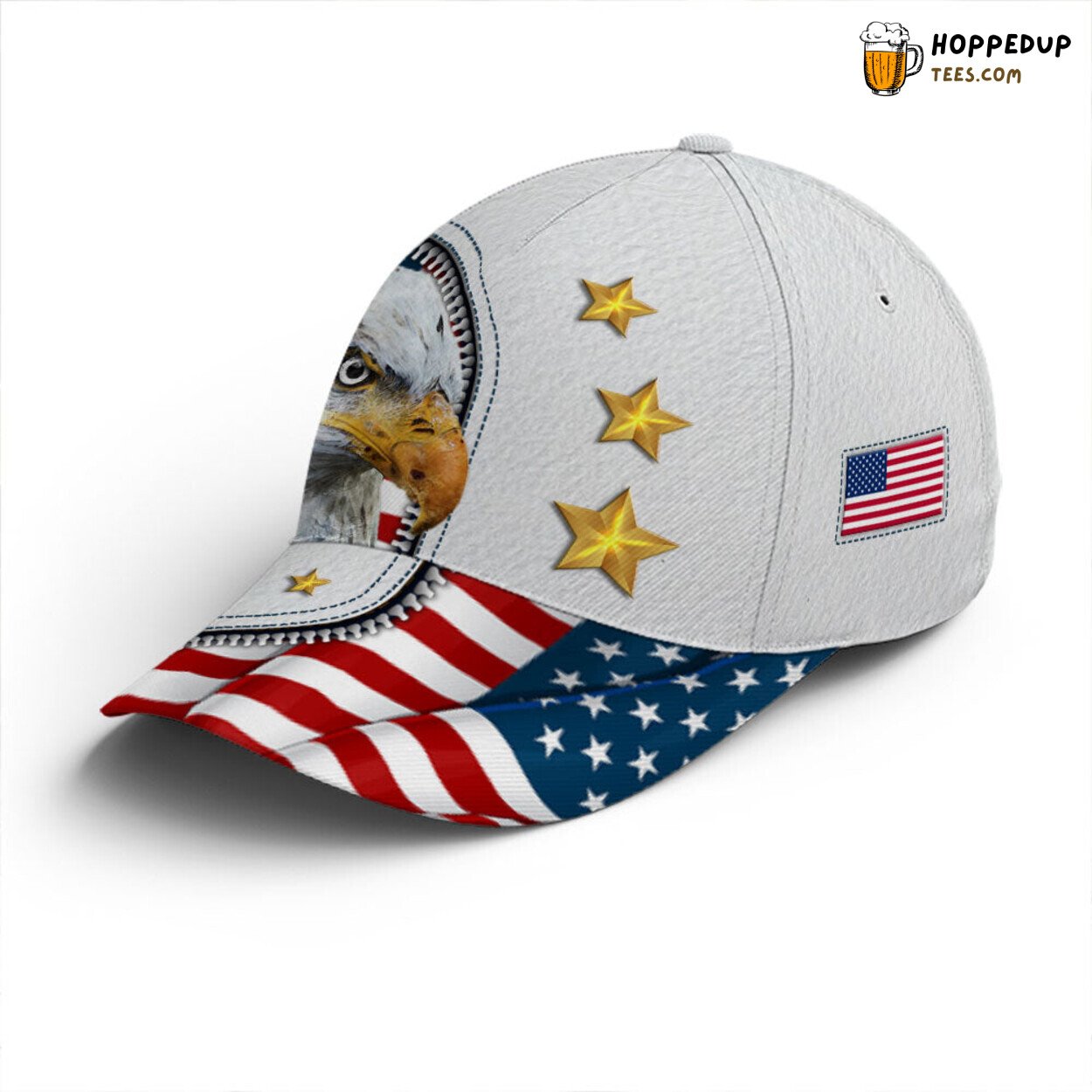 Majestic Eagle Representing US Flag Unique Baseball Cap Look