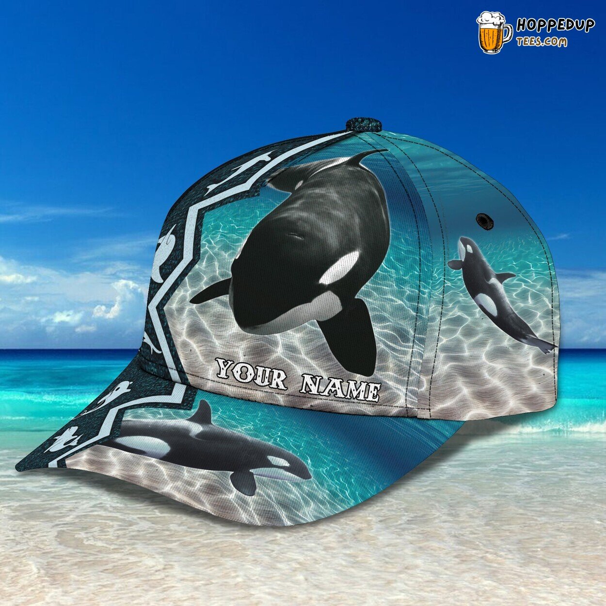 Majestic Killer Whale 3D Classic Cap Personalized Unique Design Name