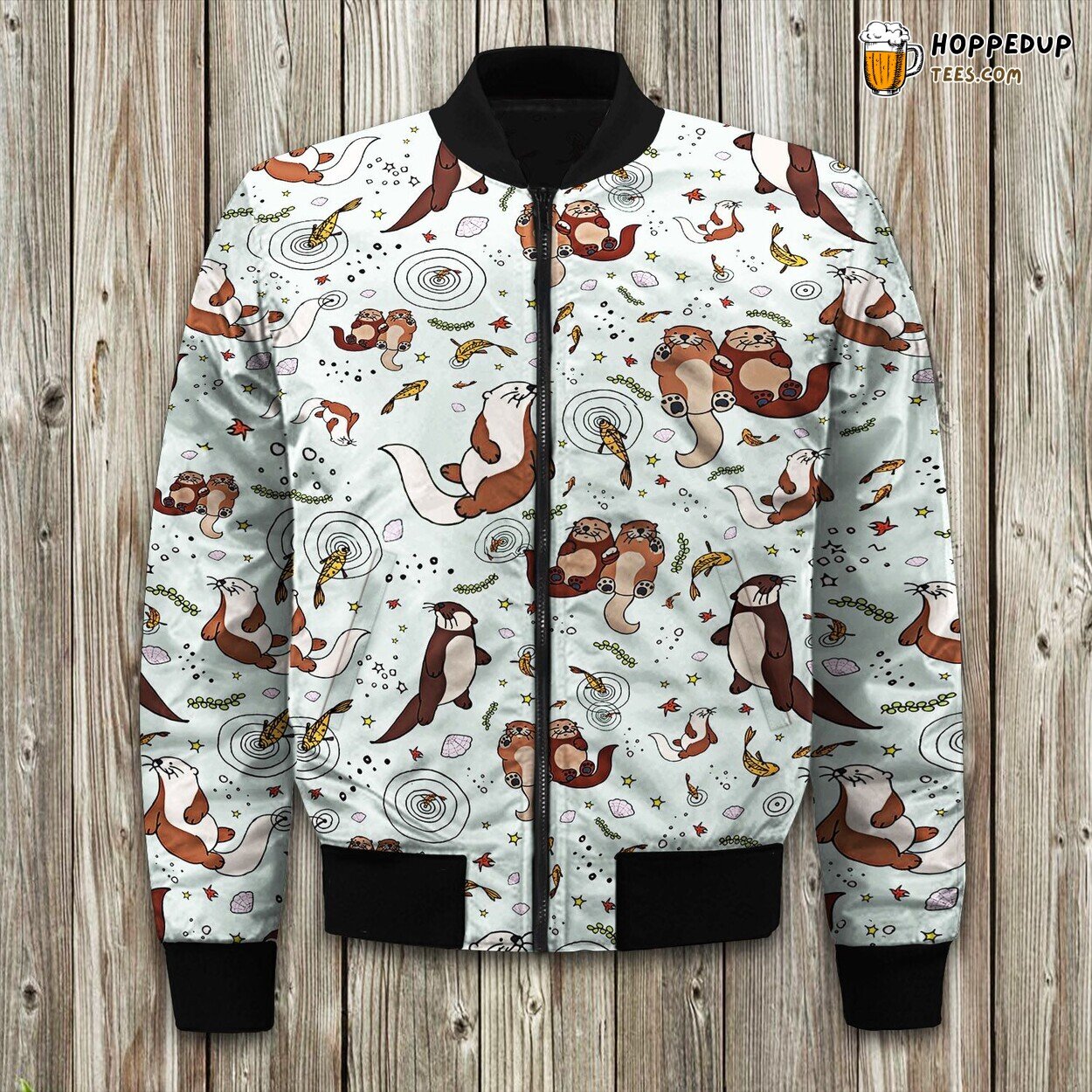 Majestic Sea Otters Winter Bomber Jacket Premium Comfort Design