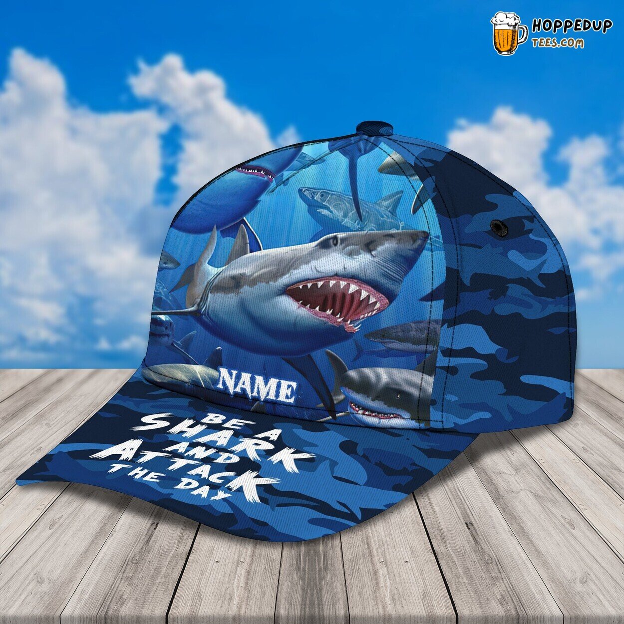 Majestic Shark Edition 3D Classic Cap Personalized Unique Name Design