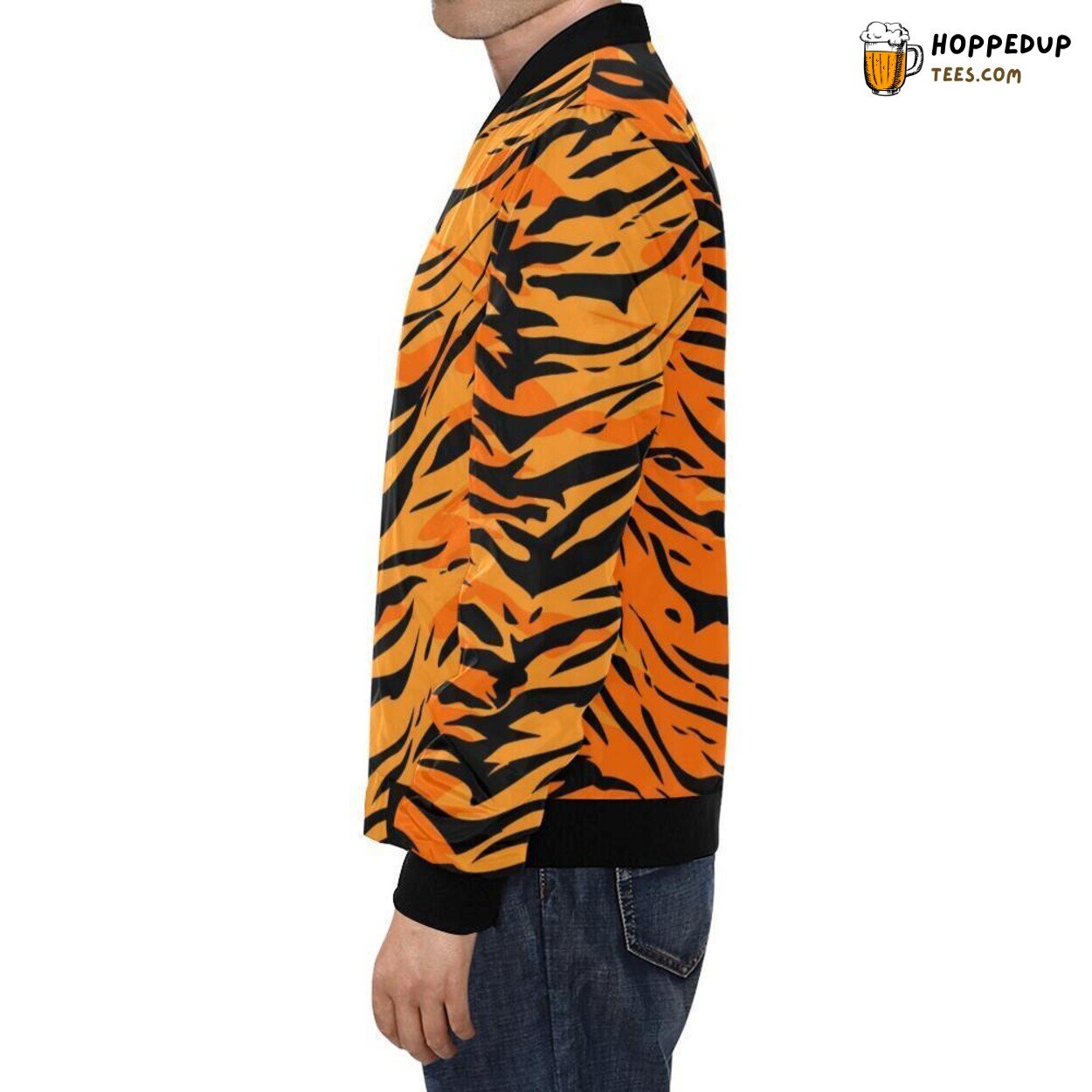Majestic Tiger Print Design Men’s Bomber Jacket Wild Classic Fashion Statement