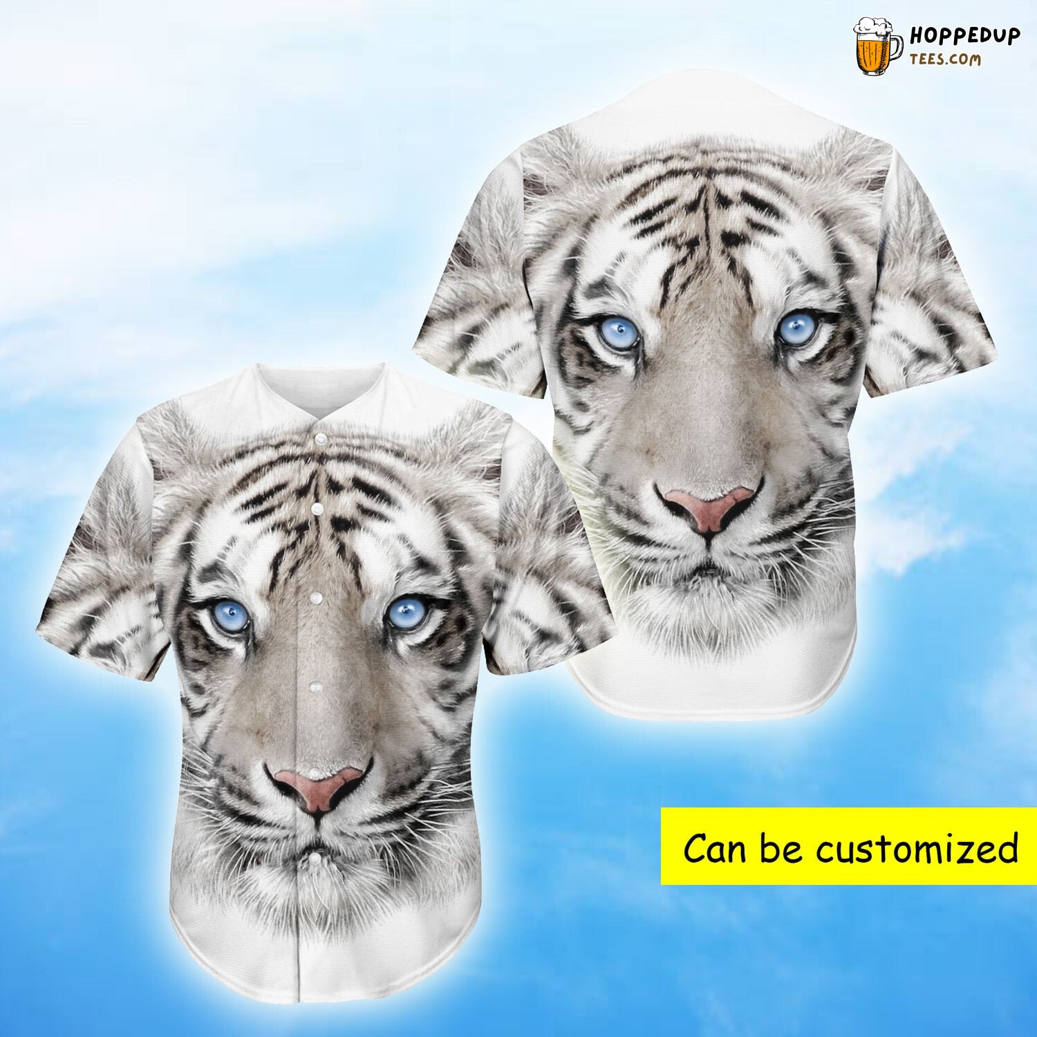 Majestic White Tiger Wildlife 3D Printed Baseball Jersey Nature Majestic White Tiger Wildlife 3D Printed Baseball Jersey Nature