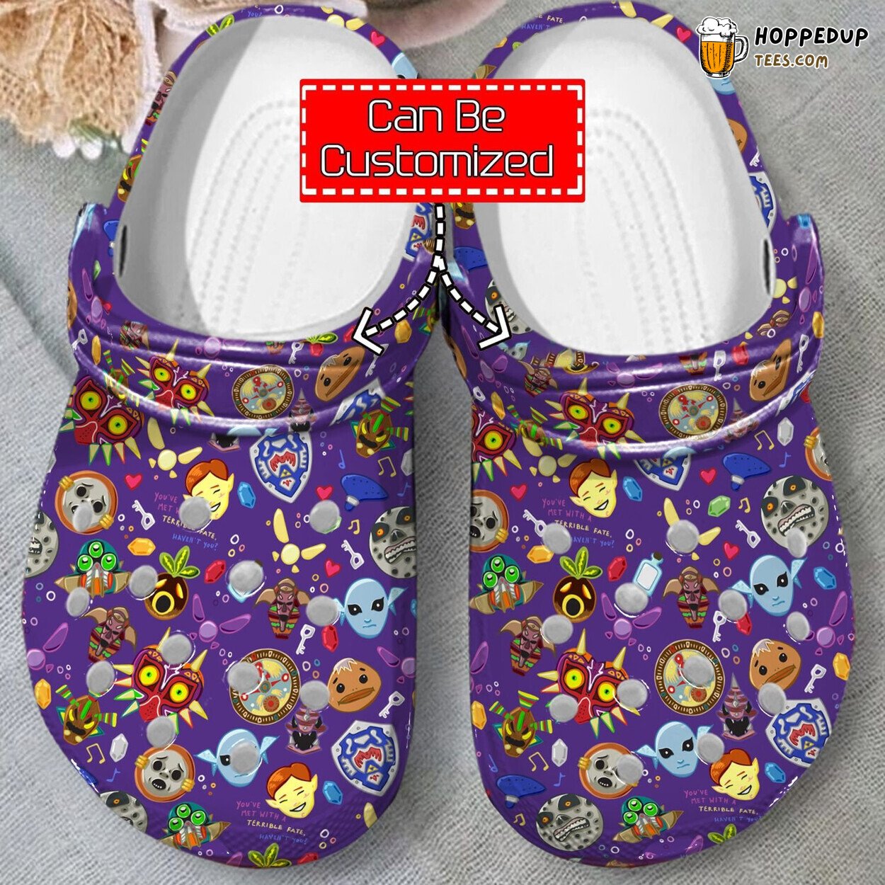 Majora Mask Pattern Theme Comfortable Clogs Colorful Footwear Design