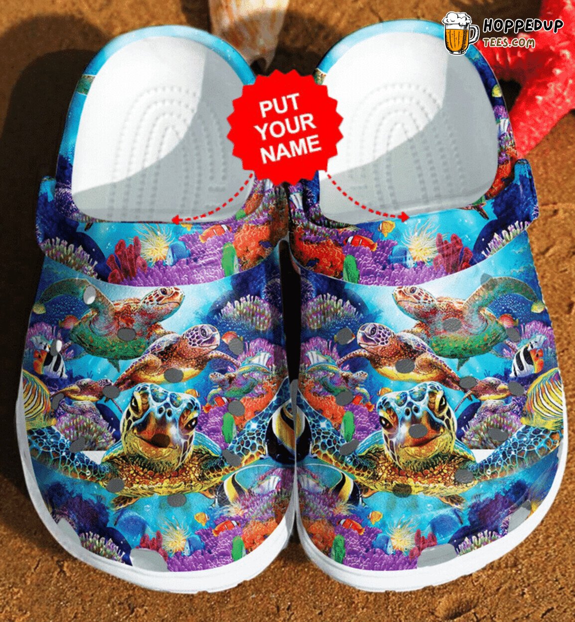 Make Me Happy People Themed Turtle Comfortable Unique Design Clogs