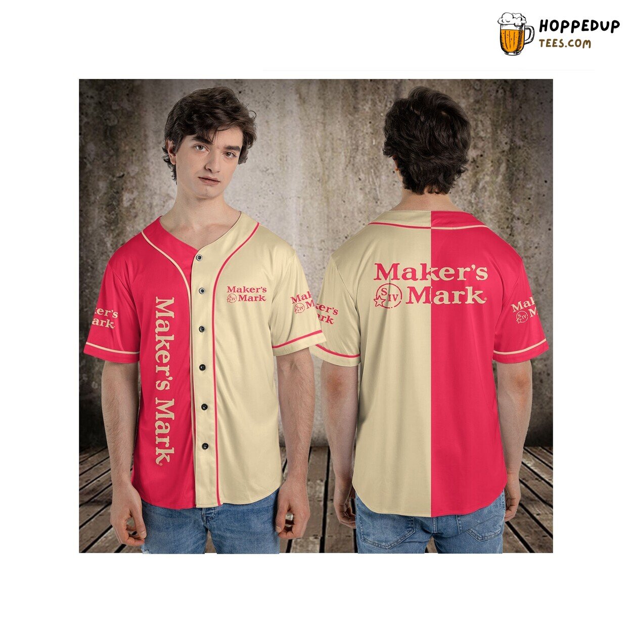 Makers Mark Whiskey Baseball Jersey Beer Lovers Unique Shirt Gift Design