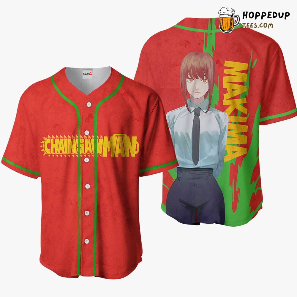 Makima Distinctive Anime Baseball Jersey Unique Design Shirt Edition