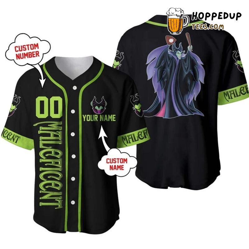 Maleficent Character Baseball 3D Black Personalized Unisex Jersey