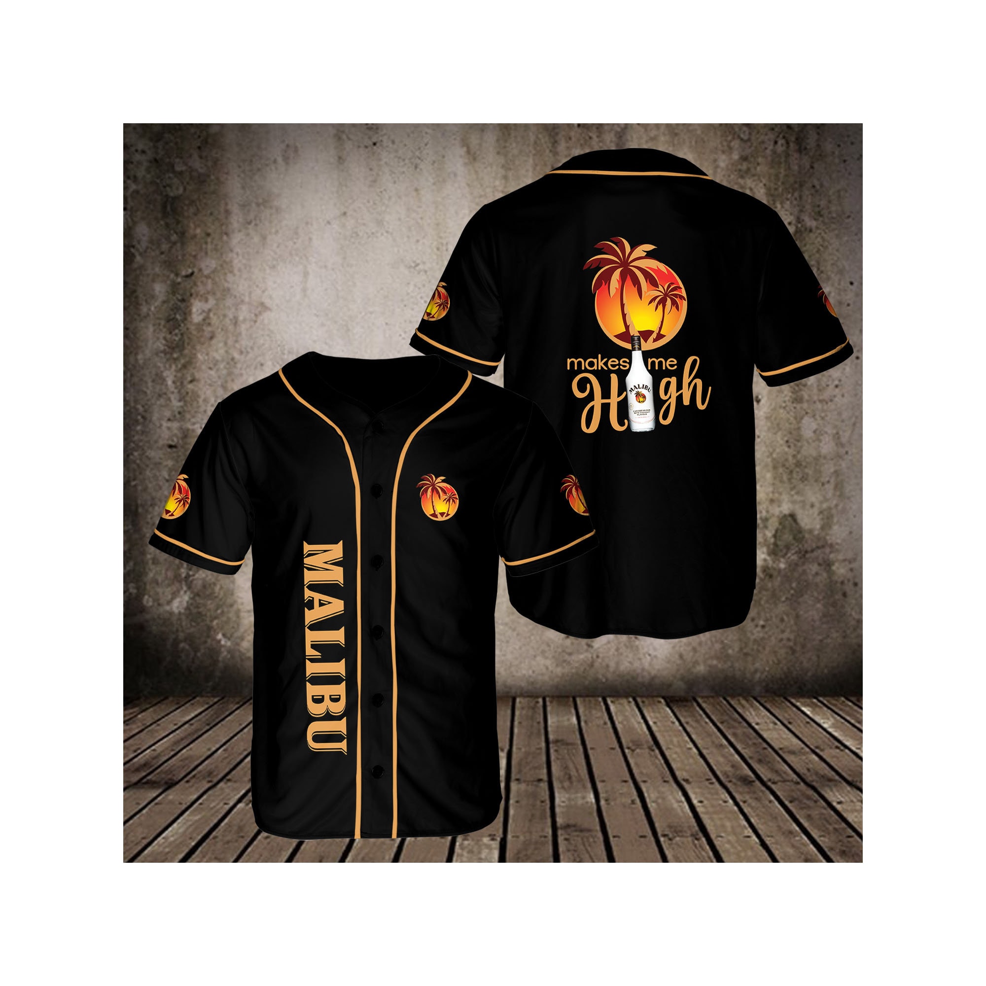 Malibu Rum Baseball Jersey Shirt for Beer Lovers HU