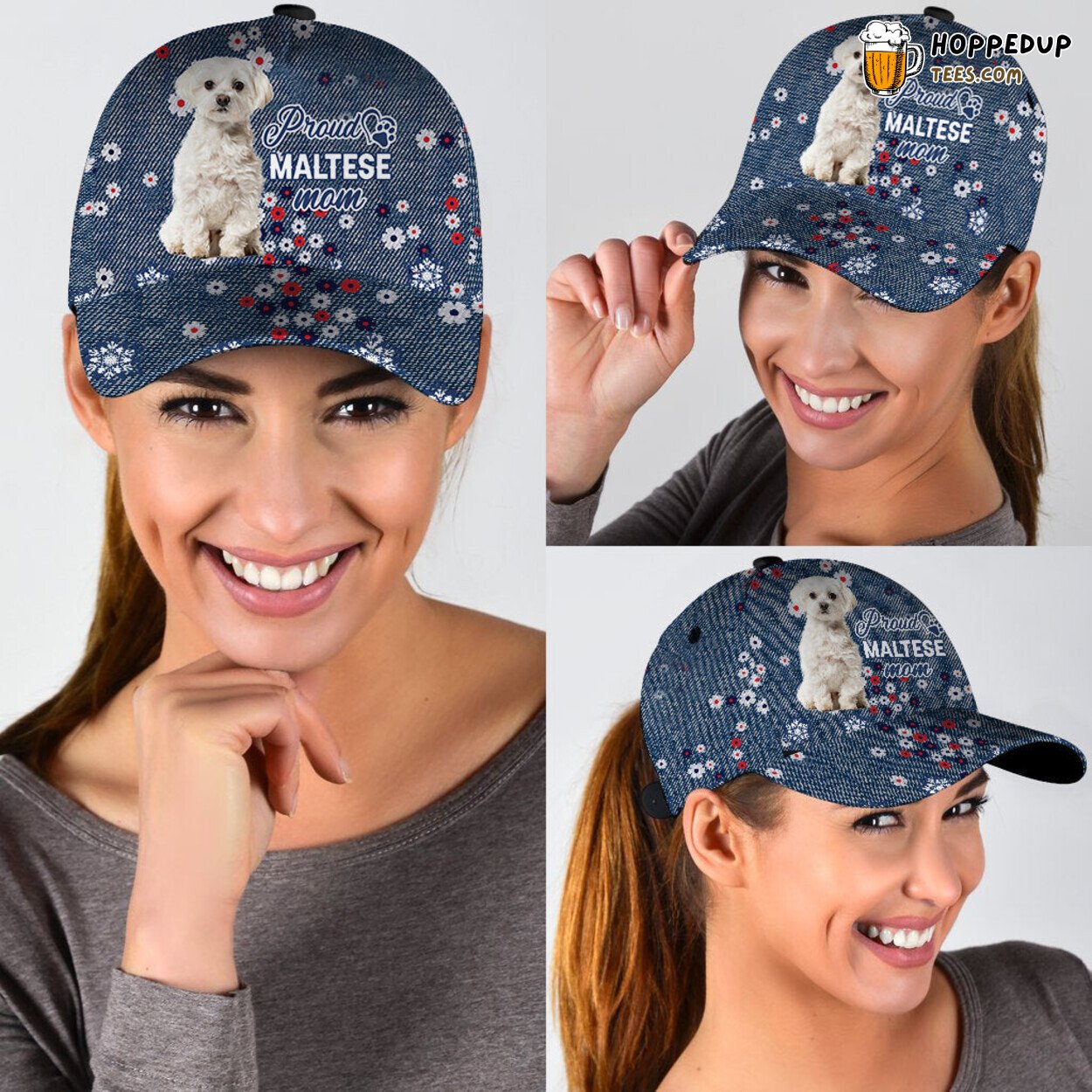 Maltese Proud Mom Cap Women Design Dog Mom Unique Hat Lover Appreciation Wear