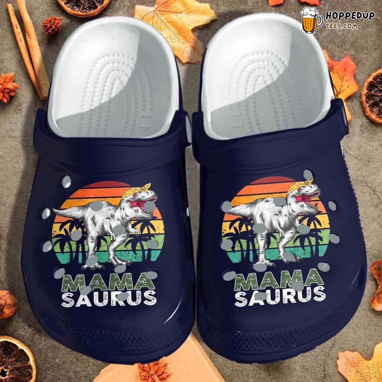 Mama Saurus Lover Gift Comfy Rubber Clog Shoes Footwear