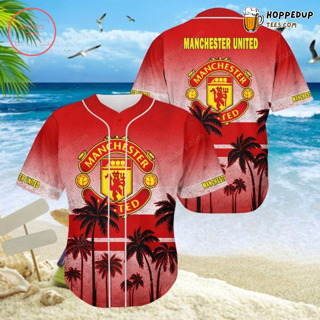Manchester United Coconut Tree Baseball Jersey Unisex Shirt
