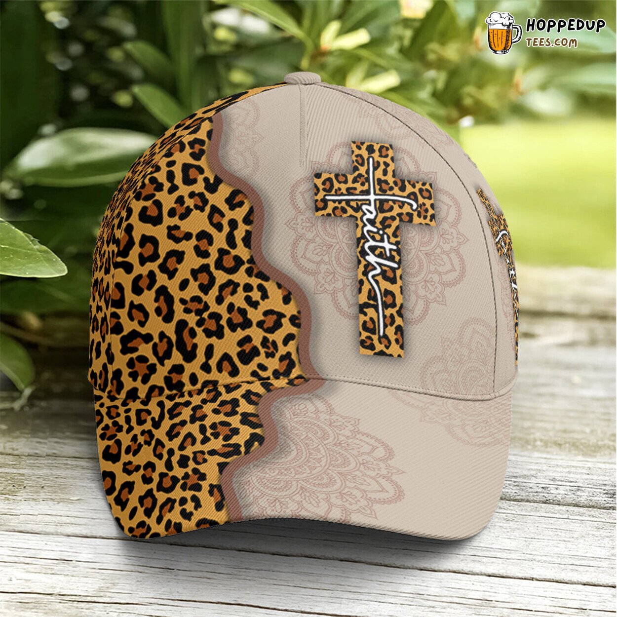 Mandala Inspired Leopard Crossover Faith Unique Baseball Cap Design