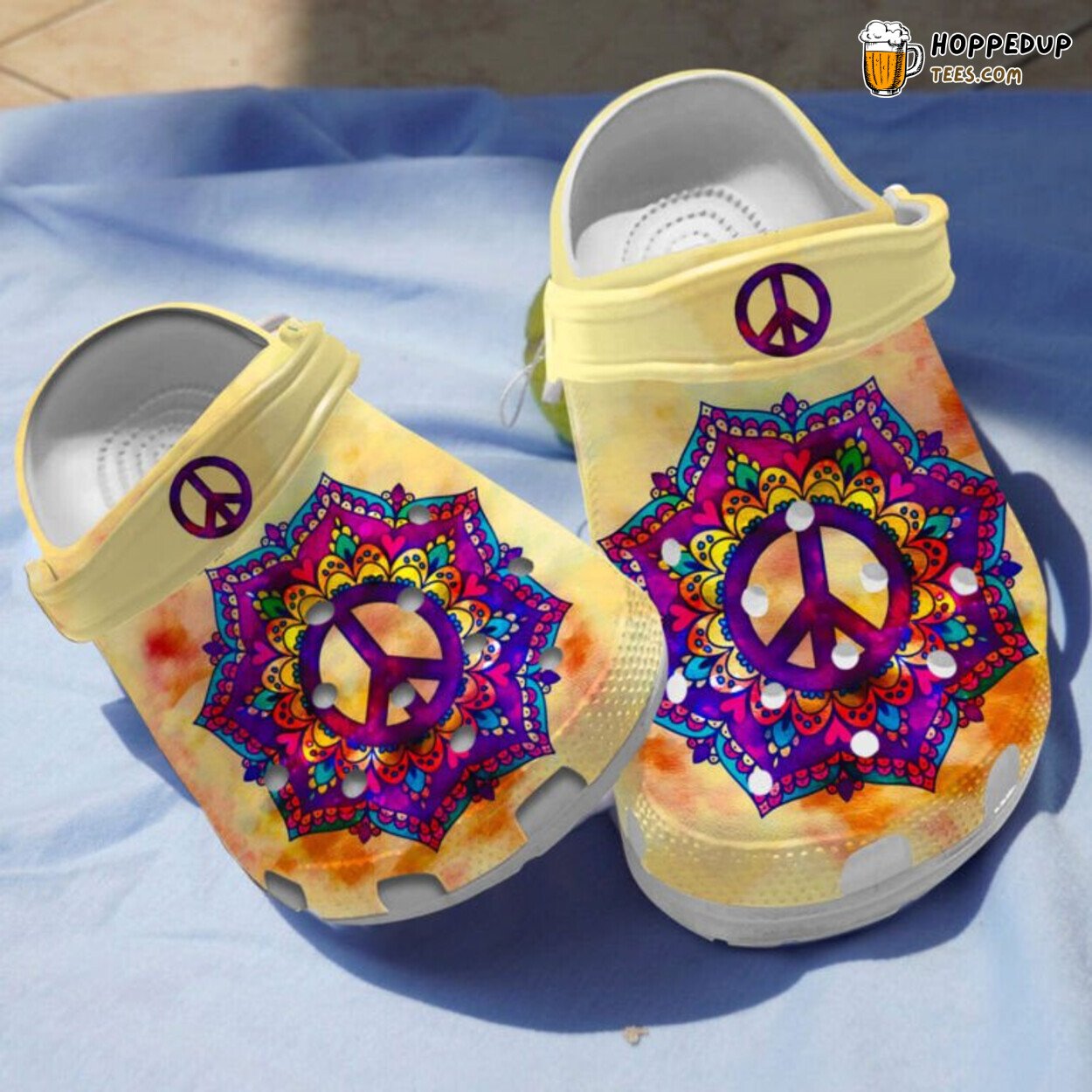 Mandala Peace Flower Design Clogs Shoes Birthday Christmas Thanksgiving Gift