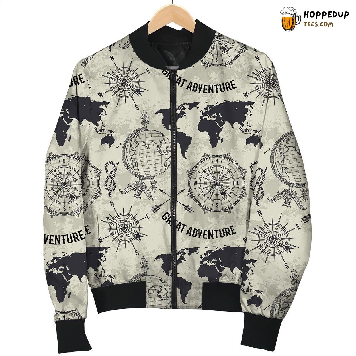 Map Great Adventure Bomber Jacket