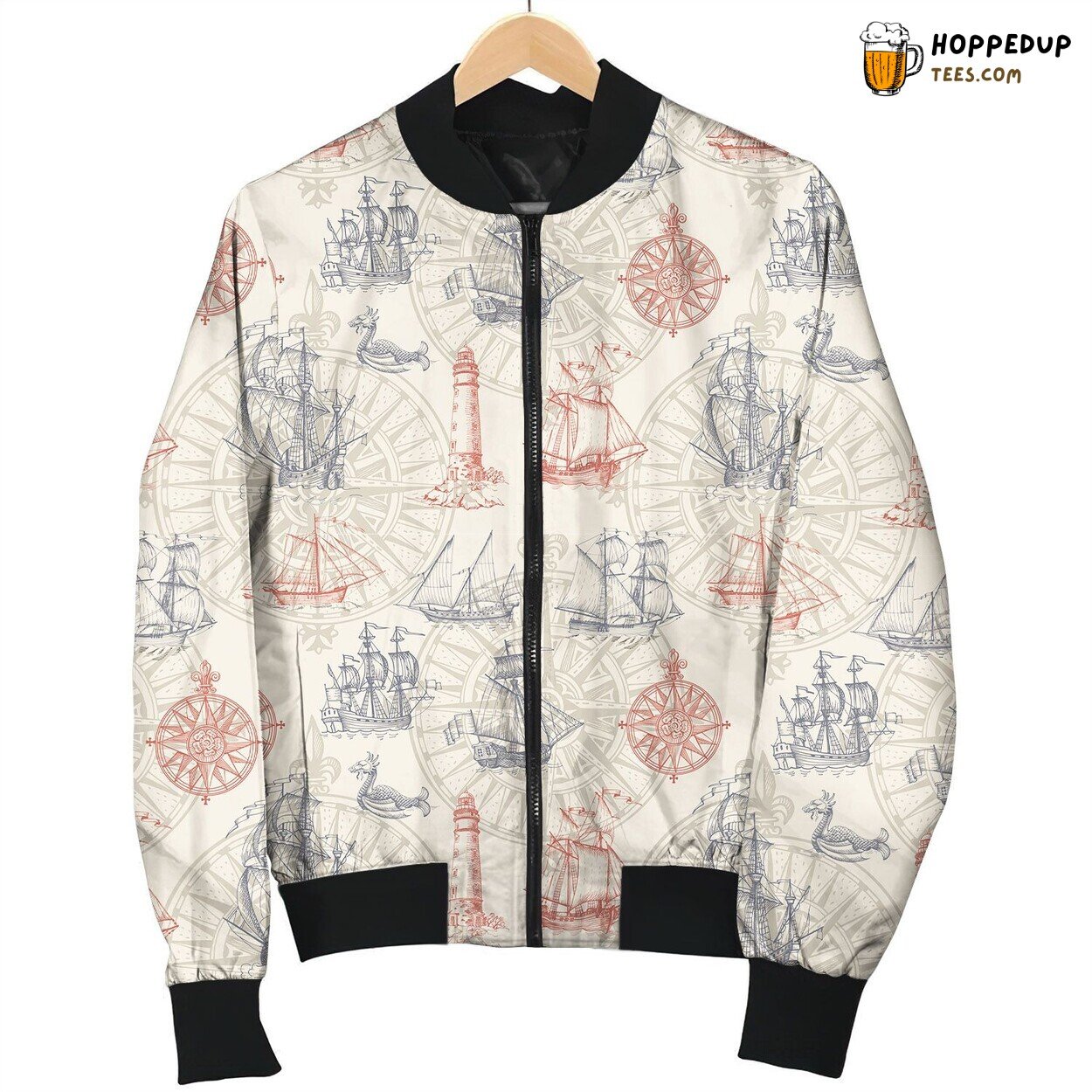 Map Vintage Pattern Bomber Jacket