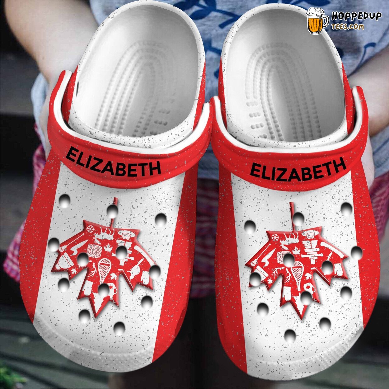 Maple Leaf Canada Symbol Personalized Comfortable Clog Shoes Gift