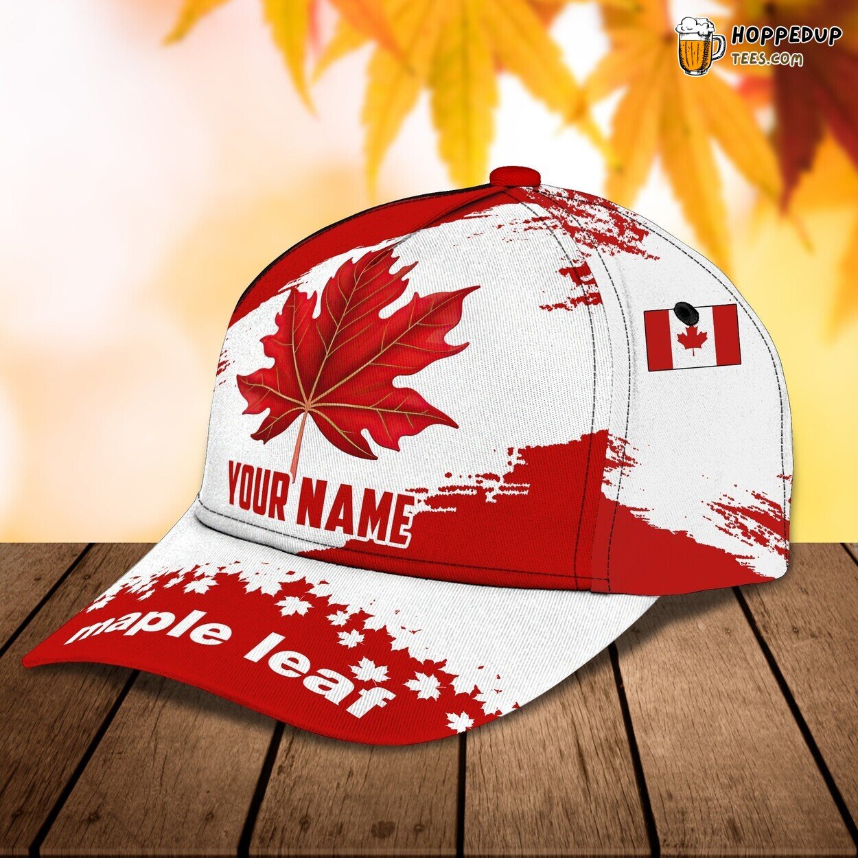 Maple Leaf Tribute 3D Classic Cap Personalized Unique Name Design
