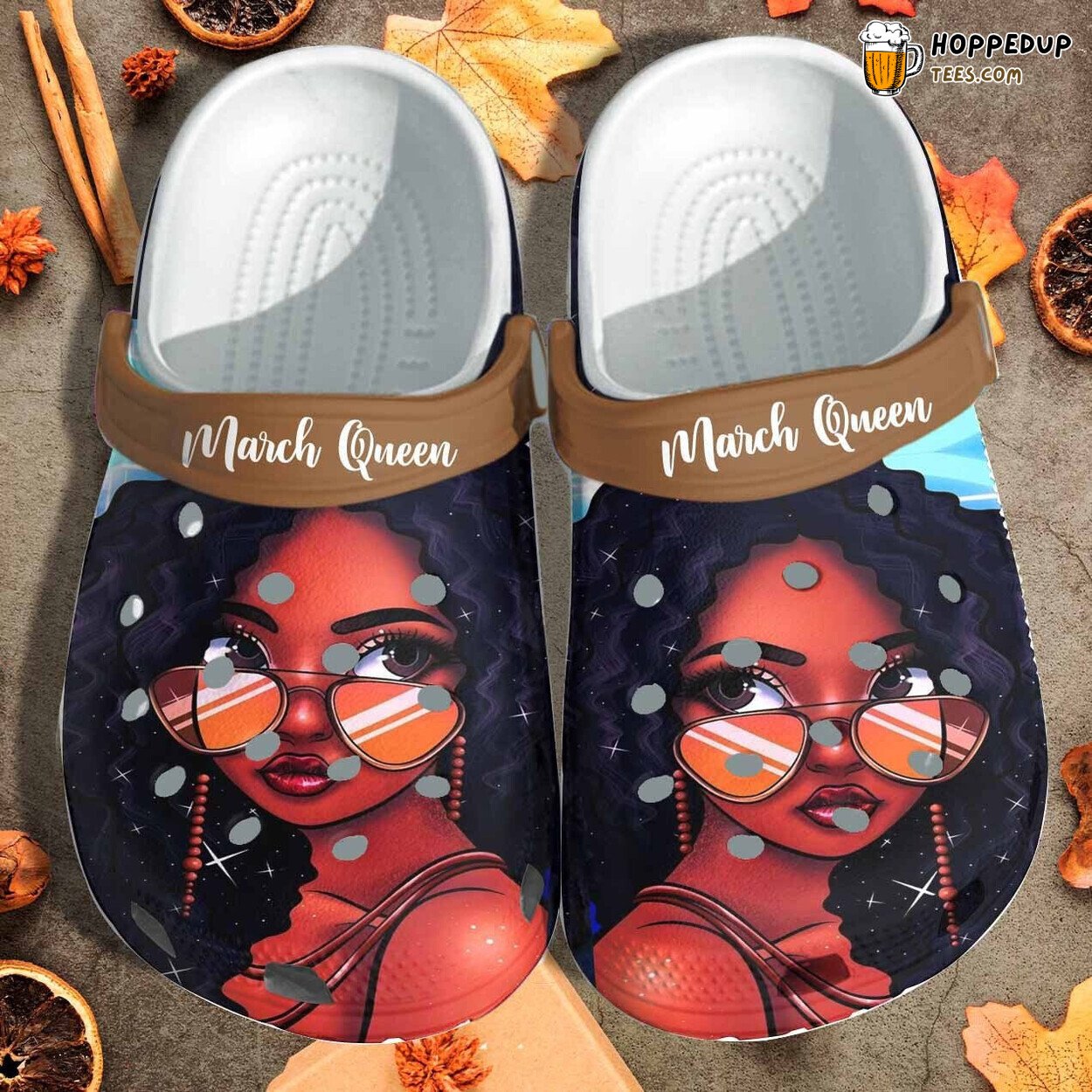 March Queen Black Princess Gift Themed Comfortable Clogs Shoes
