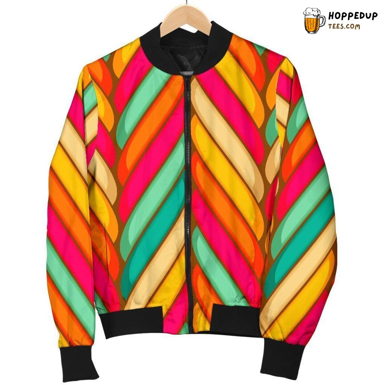 Marshmallow Sweet Delight Men’s Bomber Jacket Distinct Pattern Design Art