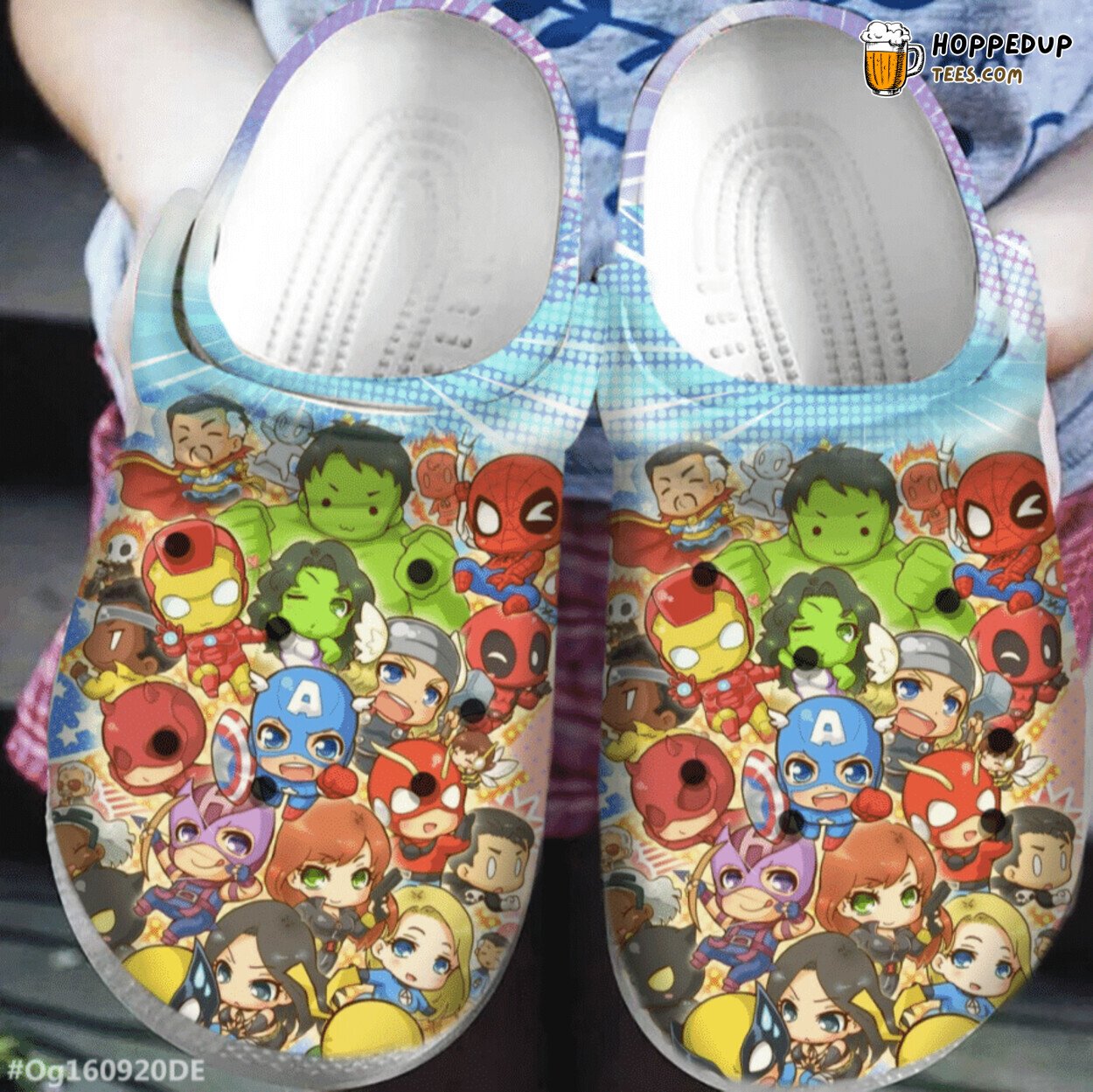 Marvel Heroes Chibi Themed Comfortable Unique Design Clog Shoes