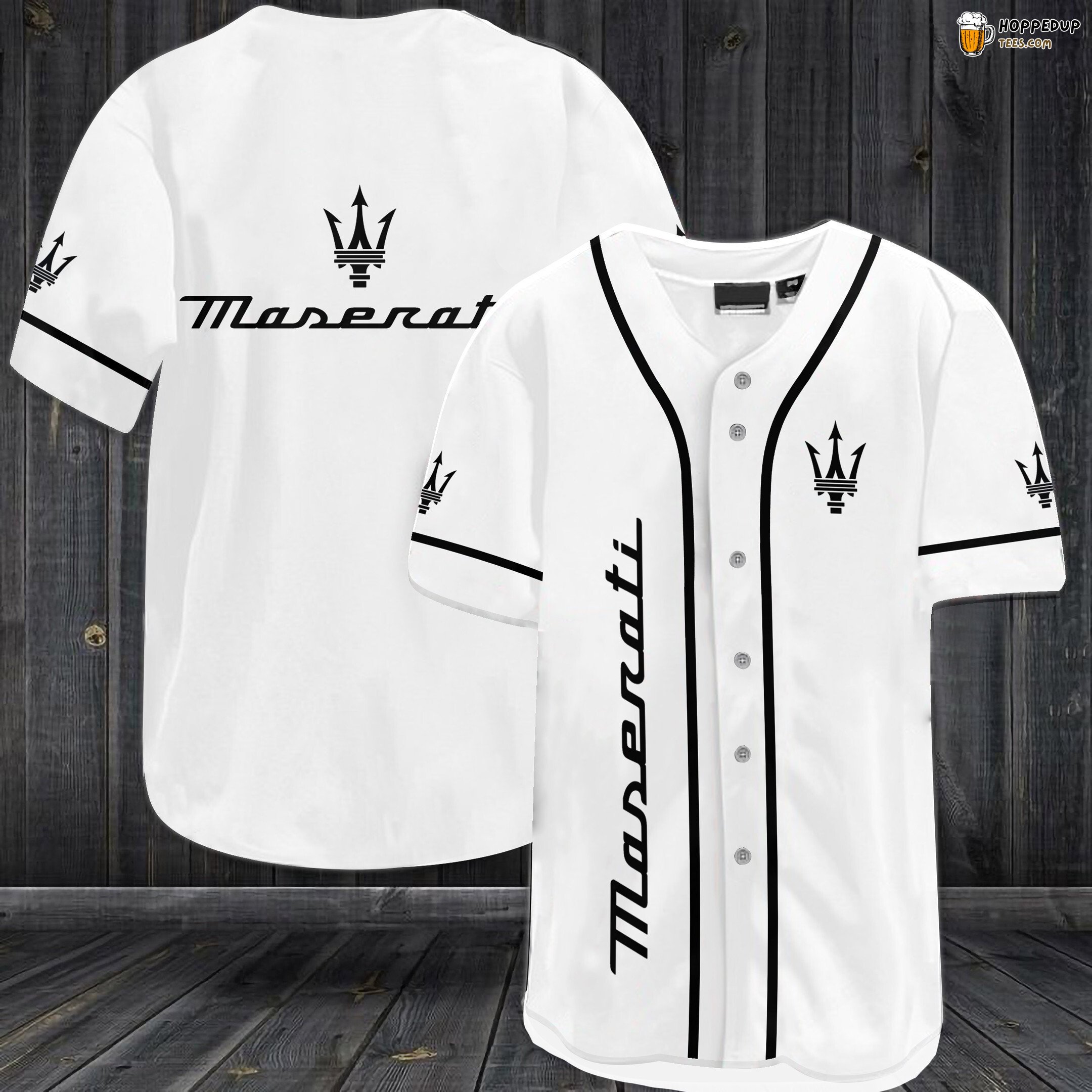 Maserati Baseball Jersey White Unisex Jersey Shirt