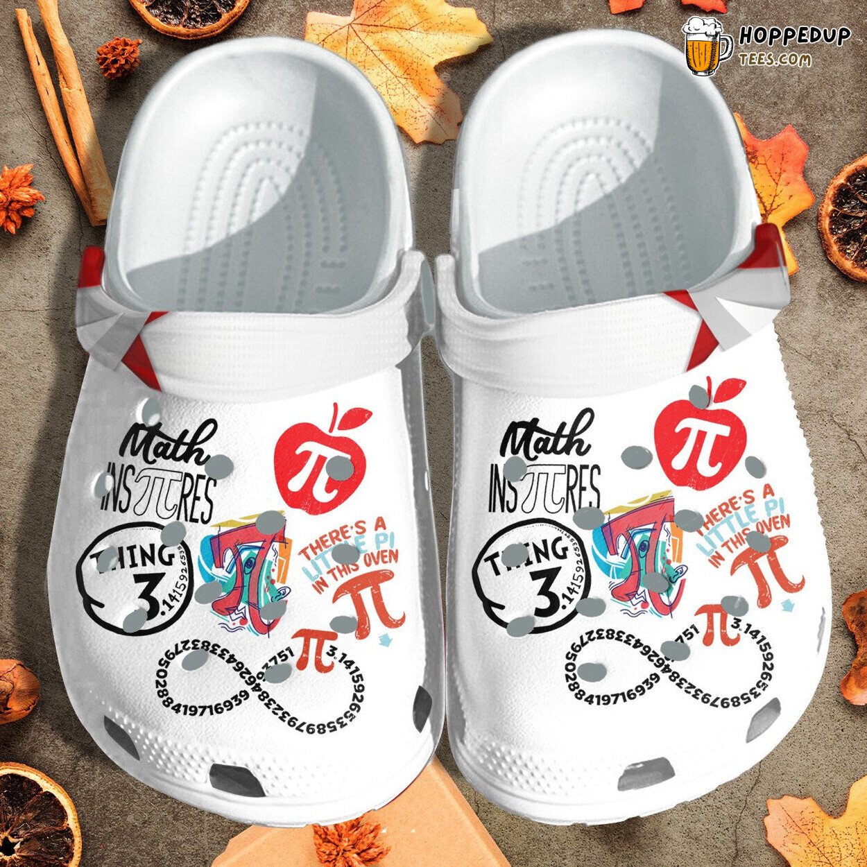 Math Inspire Pi Theme Crocbland Gift Comfortable Unique Clogs