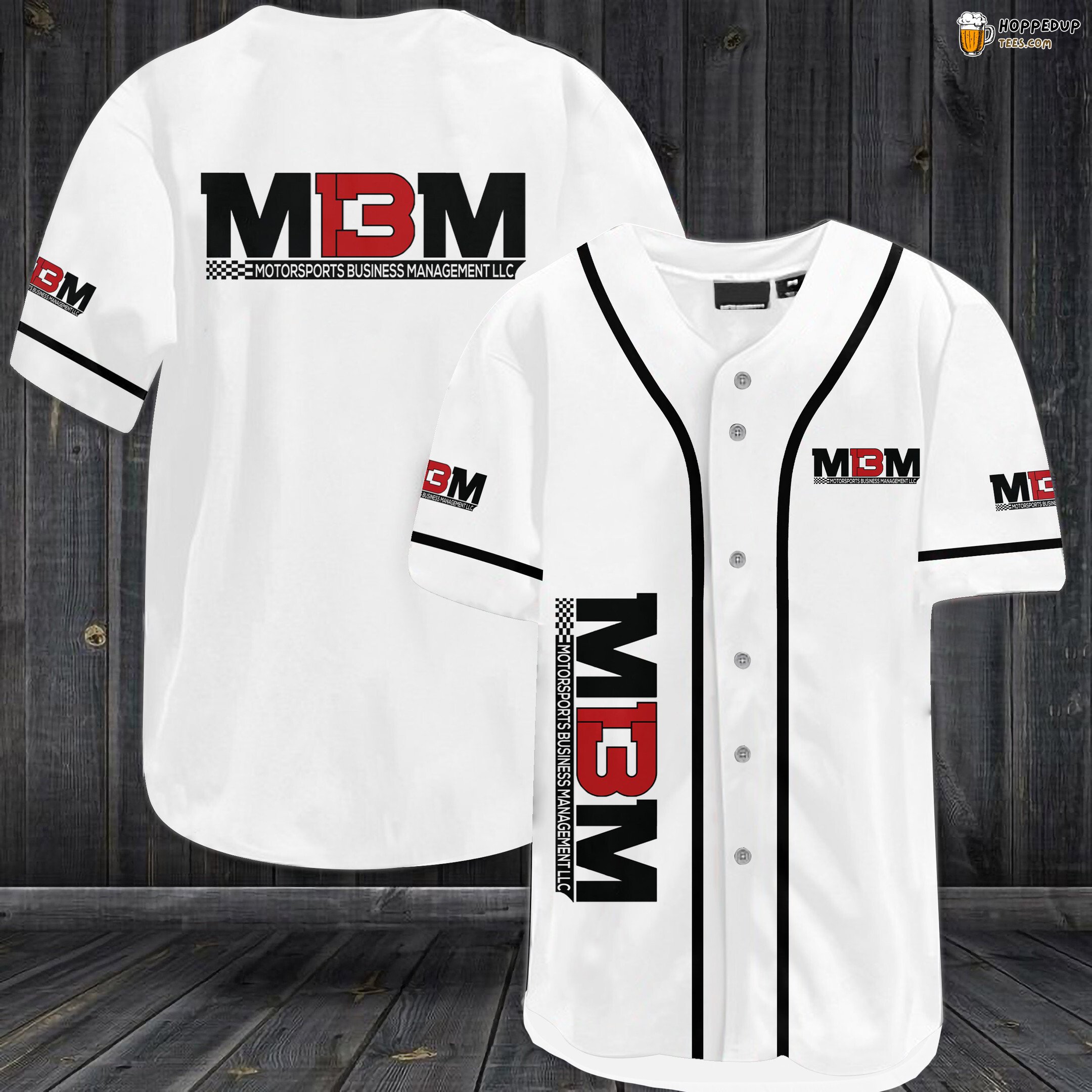 MBM Motorsports Racing Logo Car Team Baseball Jersey White Unisex Jersey Shirt