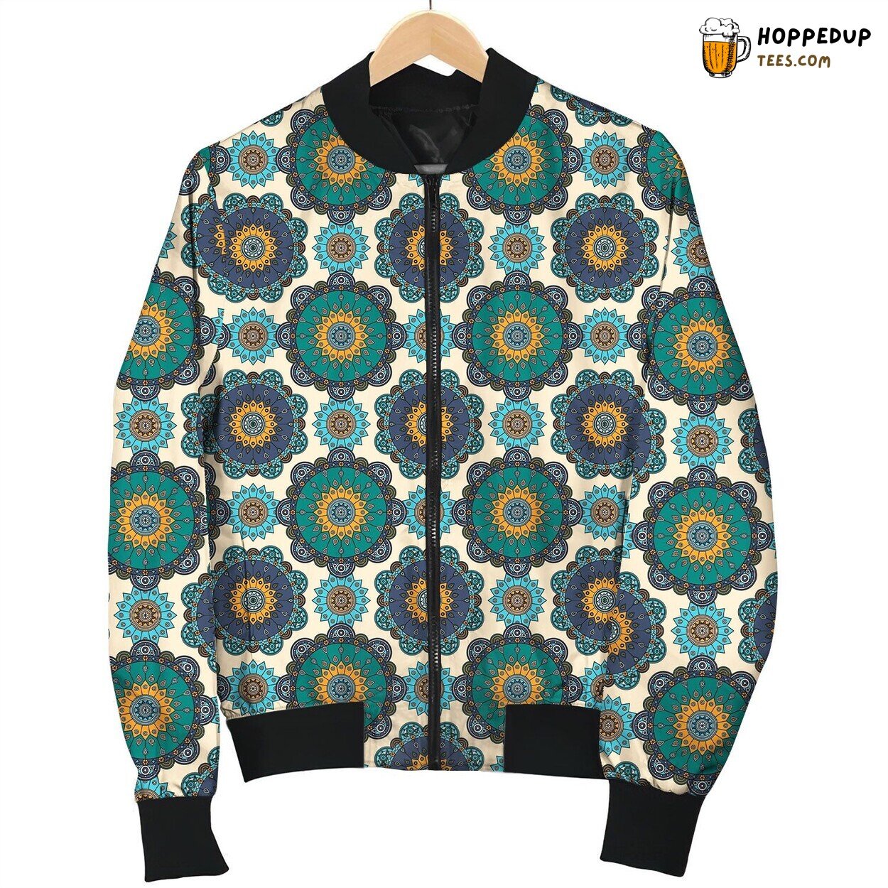 Medallion Design Pattern Bomber Jacket