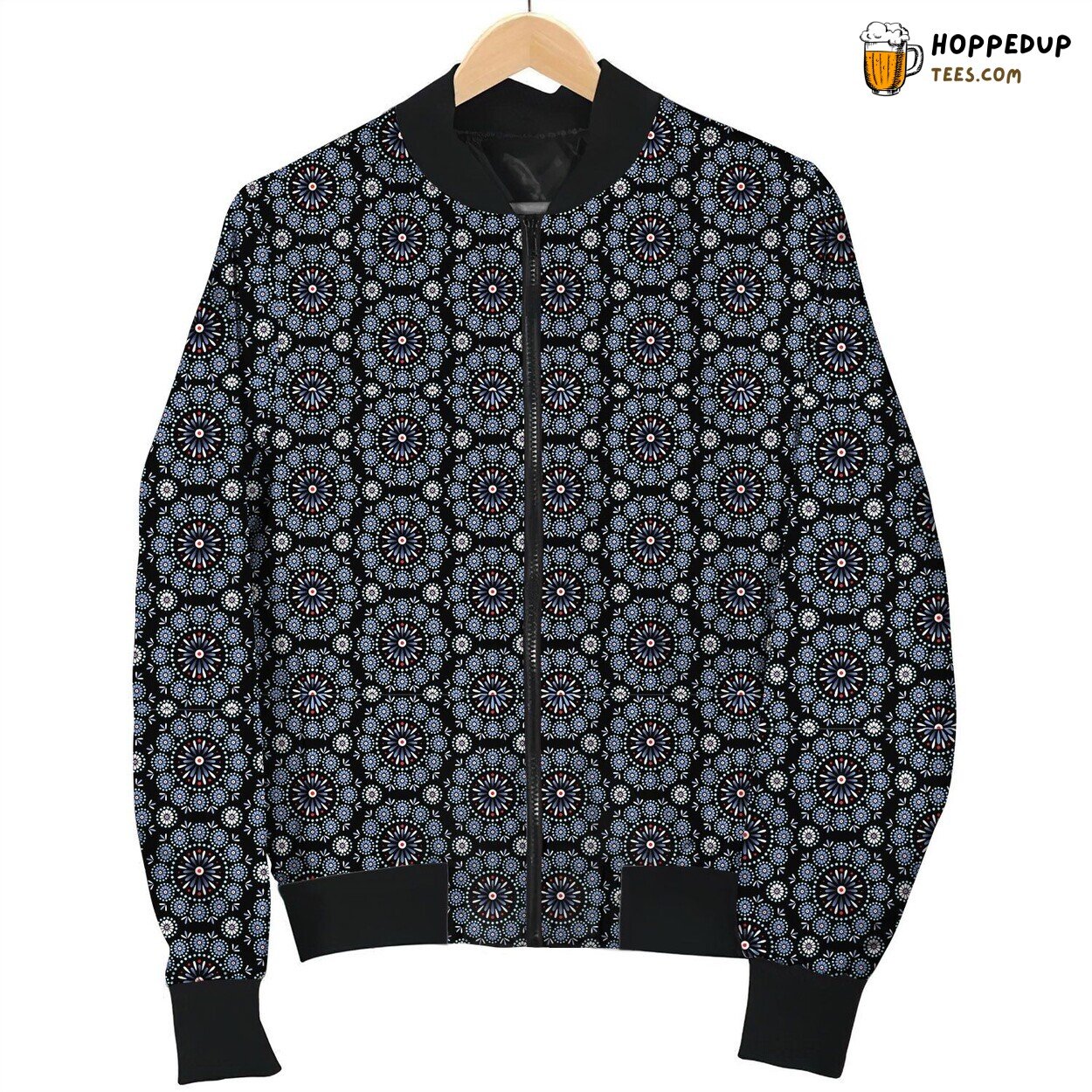Medallion Pattern Bomber Jacket