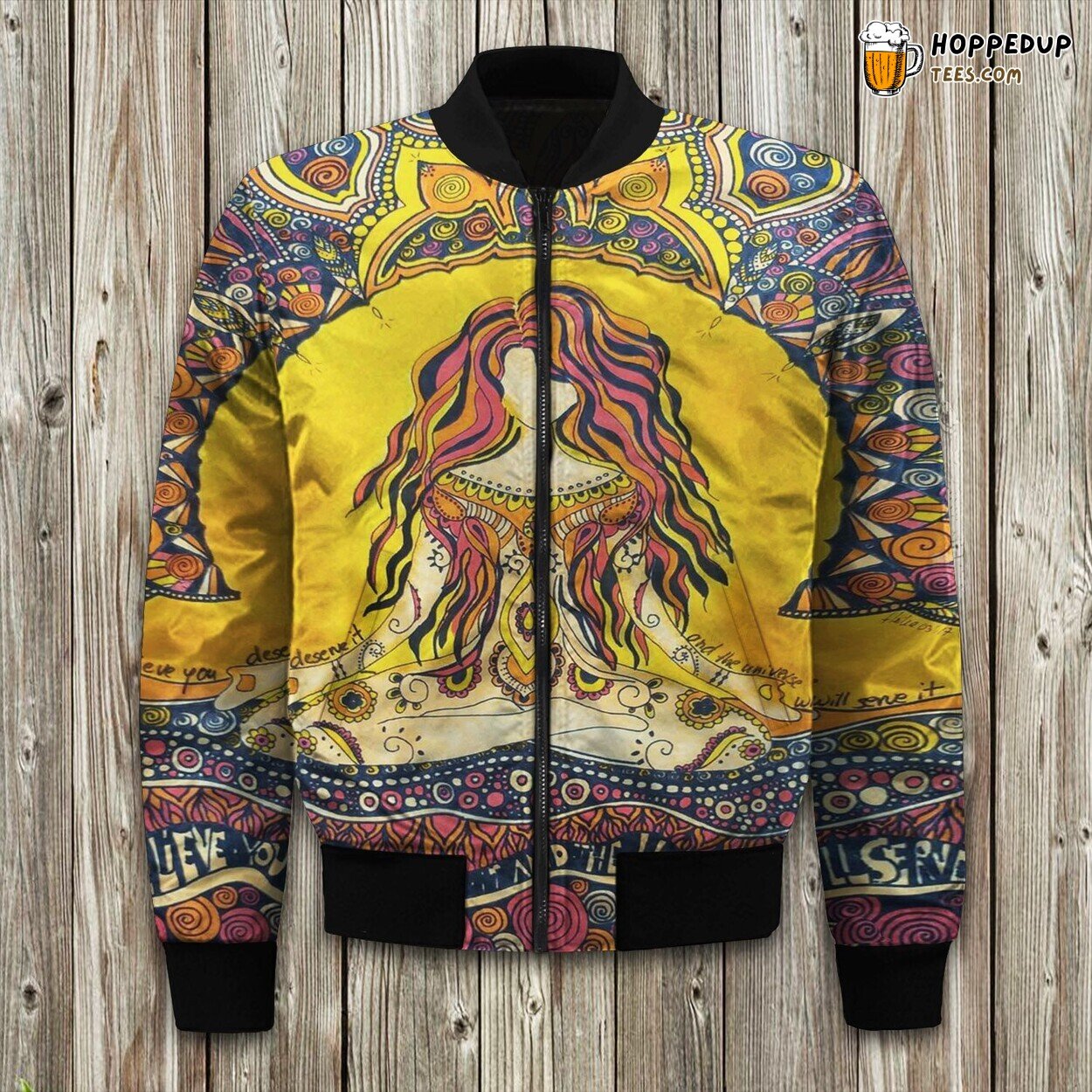 Meditation Hippie Bomber Jacket