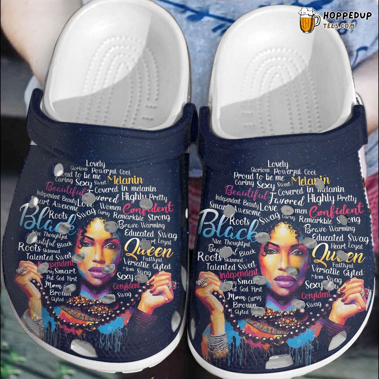 Melanin Queen Black Women Afro Hair Custom Birthday Gift Shoe
