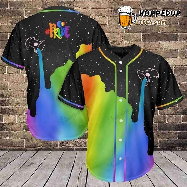 Melting Color Pride Support LGBT Baseball Tee Jersey Shirts 3D