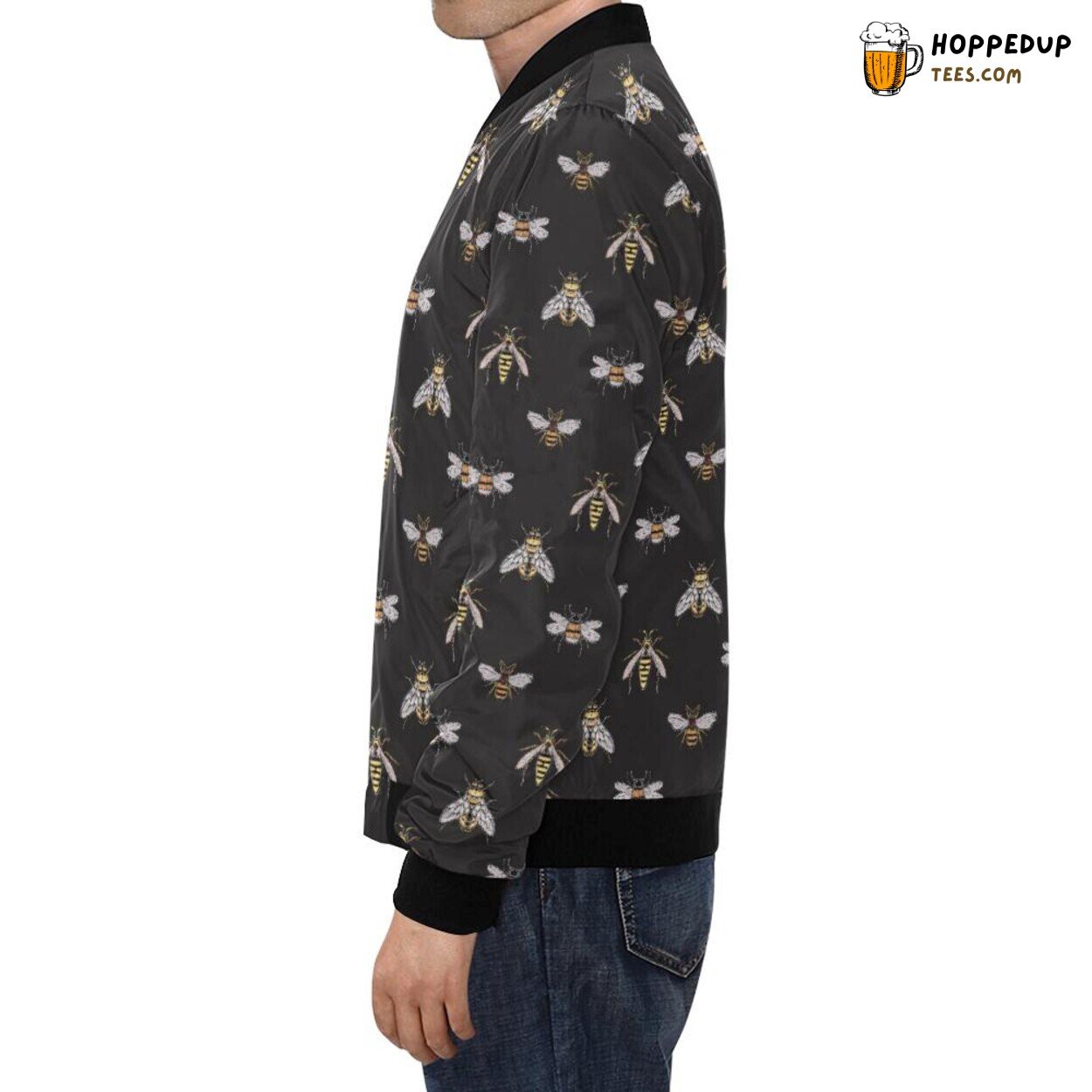 Men’s Bomber Jacket Bee Lovers Honey Gifts Pattern Print