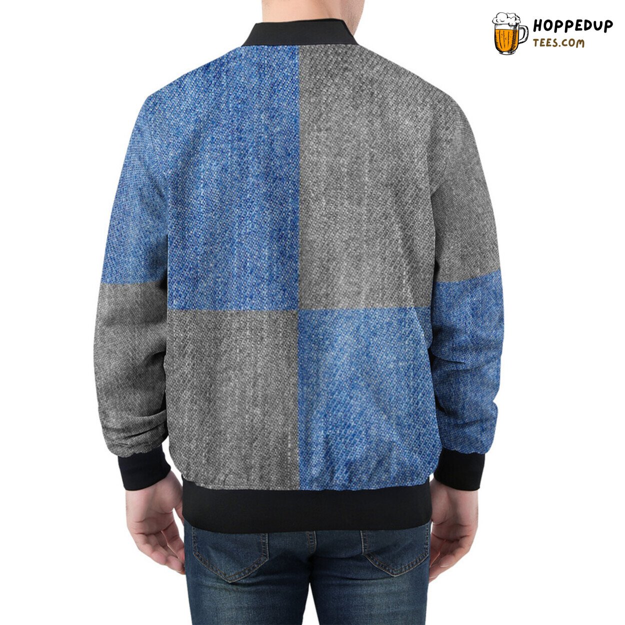Men’s Bomber Jacket Celebrates the Rustic Charm of Denim Patchwork
