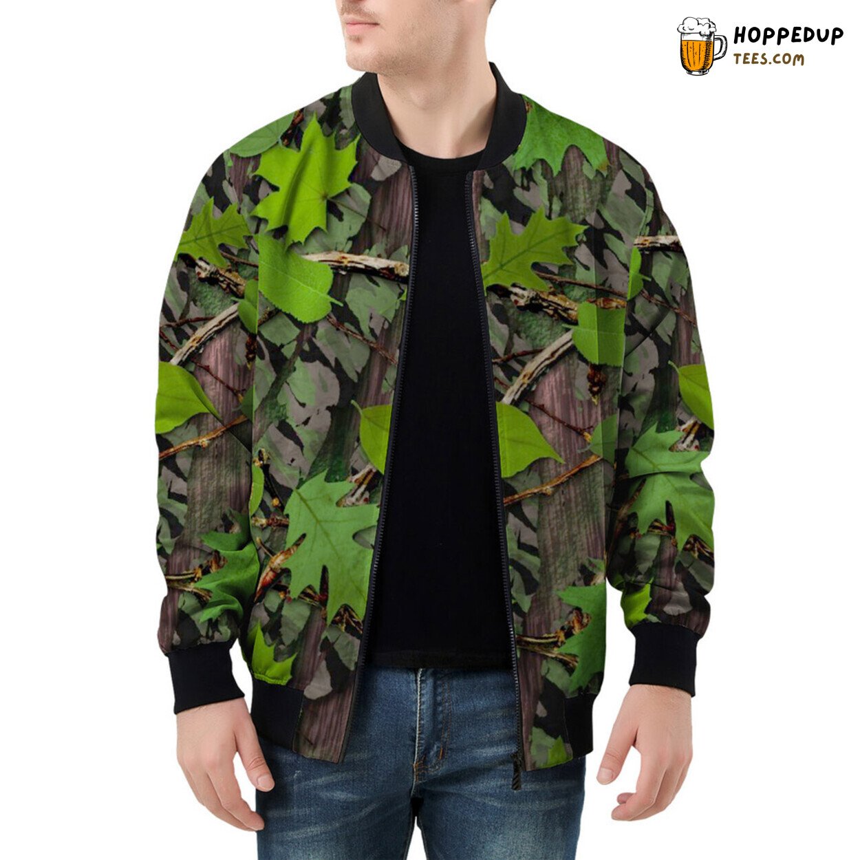Men’s Bomber Jacket Celebrating the Beauty of Natural Camouflage