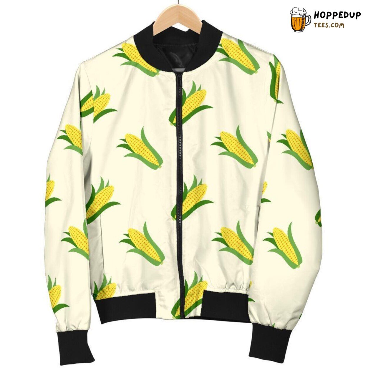 Men’s Bomber Jacket Featuring Classic Corn Design Unique Pattern Essence Art Men’s Bomber Jacket Featuring Classic Corn Design Unique Pattern Essence Art
