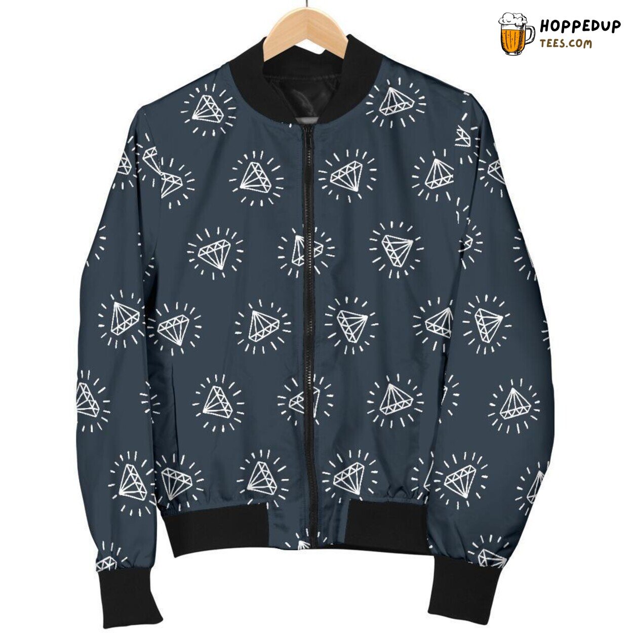 Men’s Bomber Jacket Featuring Classic Diamond Design Unique Pattern Essence Men’s Bomber Jacket Featuring Classic Diamond Design Unique Pattern Essence