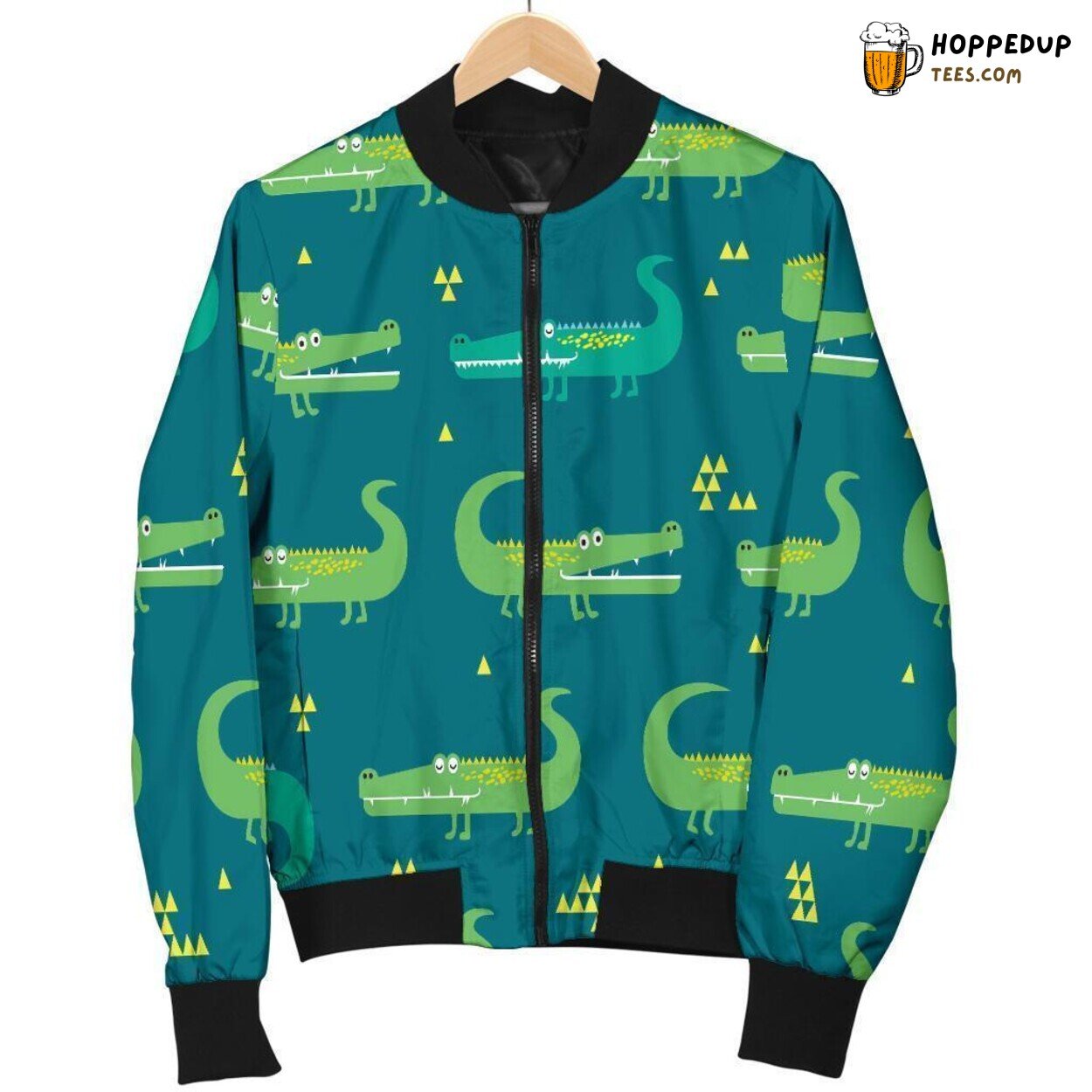 Men’s Bomber Jacket Featuring Majestic Crocodile Unique Pattern Design Art Men’s Bomber Jacket Featuring Majestic Crocodile Unique Pattern Design Art
