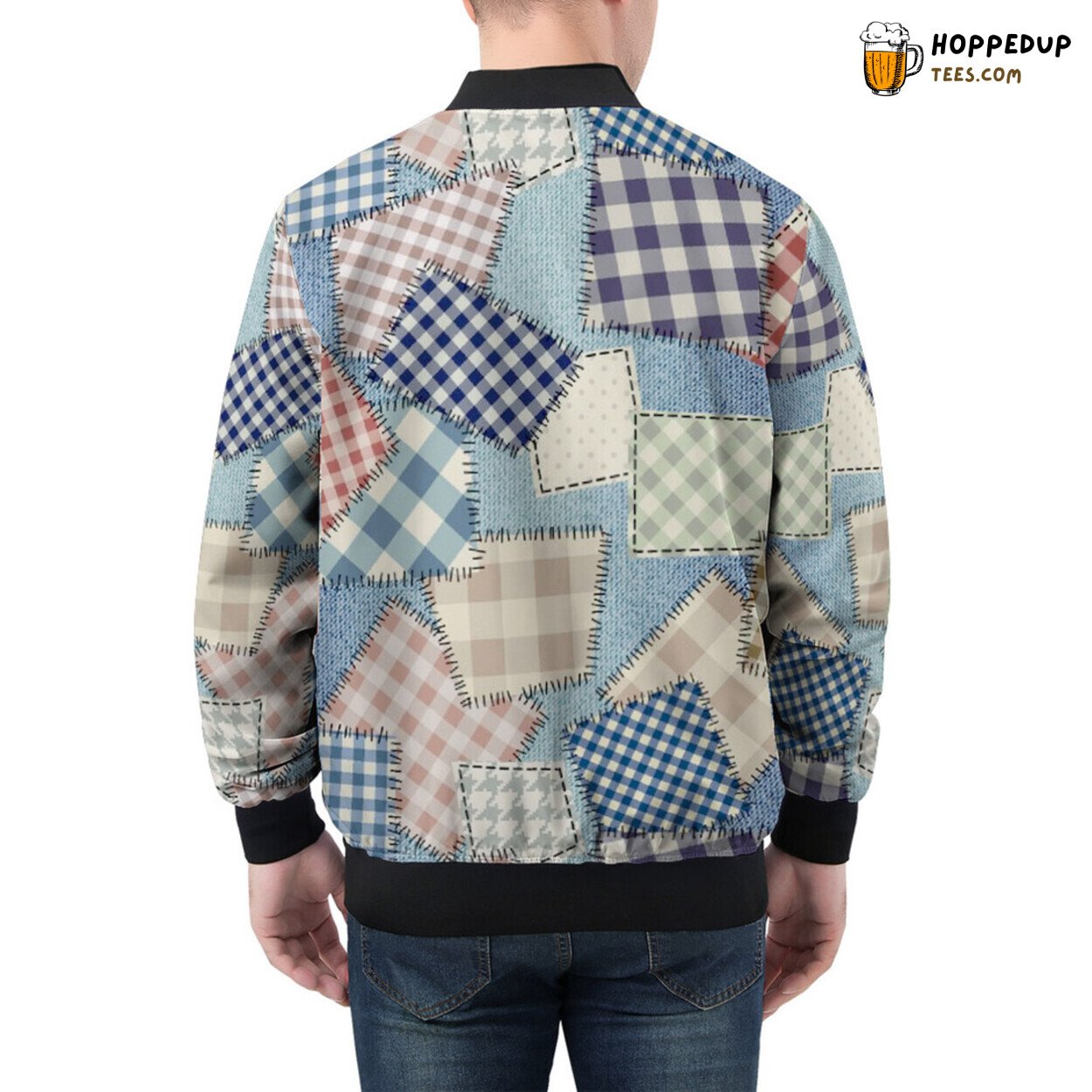Men’s Bomber Jacket Melds the Whimsy of Cloth Patchwork Creativity