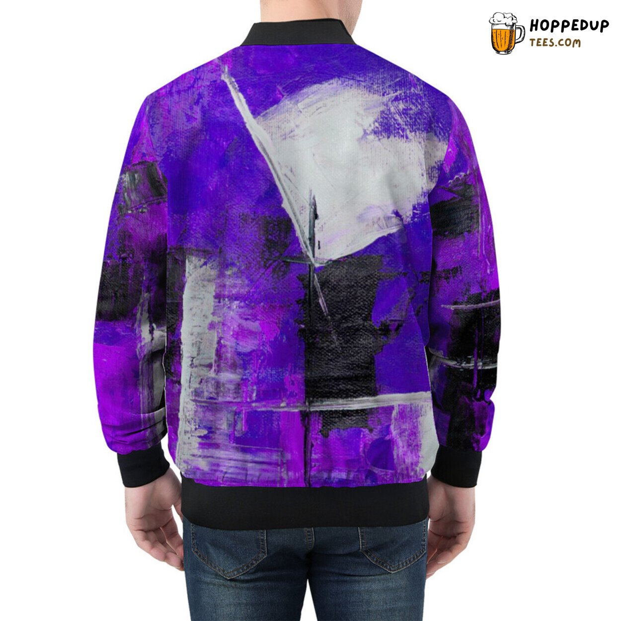 Men’s Bomber Jacket Mirrors Modern Abstract Artistic Ventures