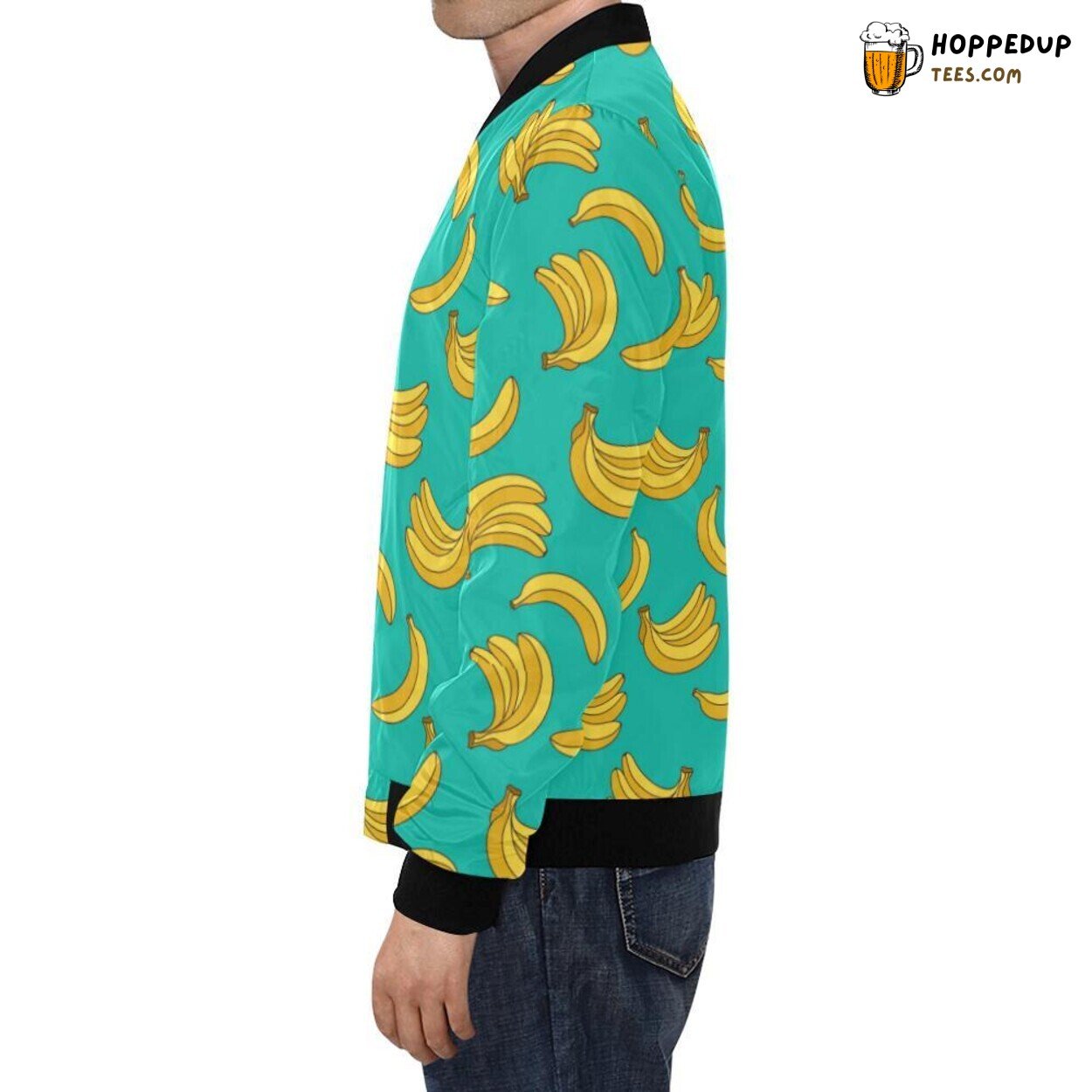 Men’s Bomber Jacket Pattern Print Banana Distinct Fashion Look
