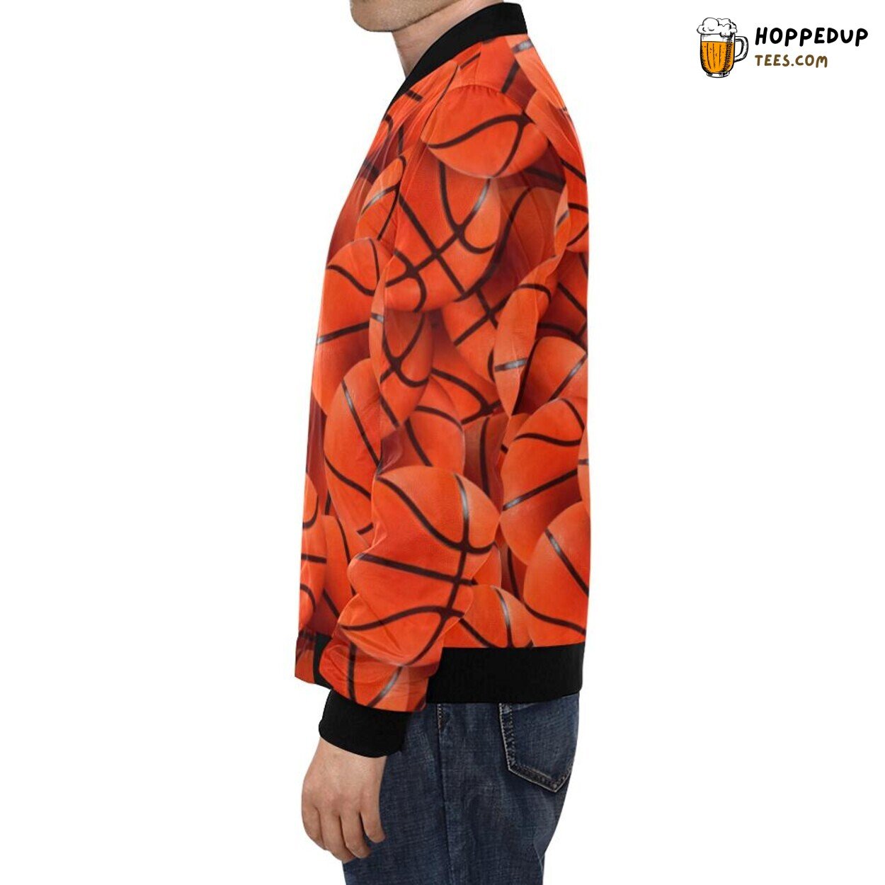 Men’s Bomber Jacket Pattern Print Basketball Unique Design